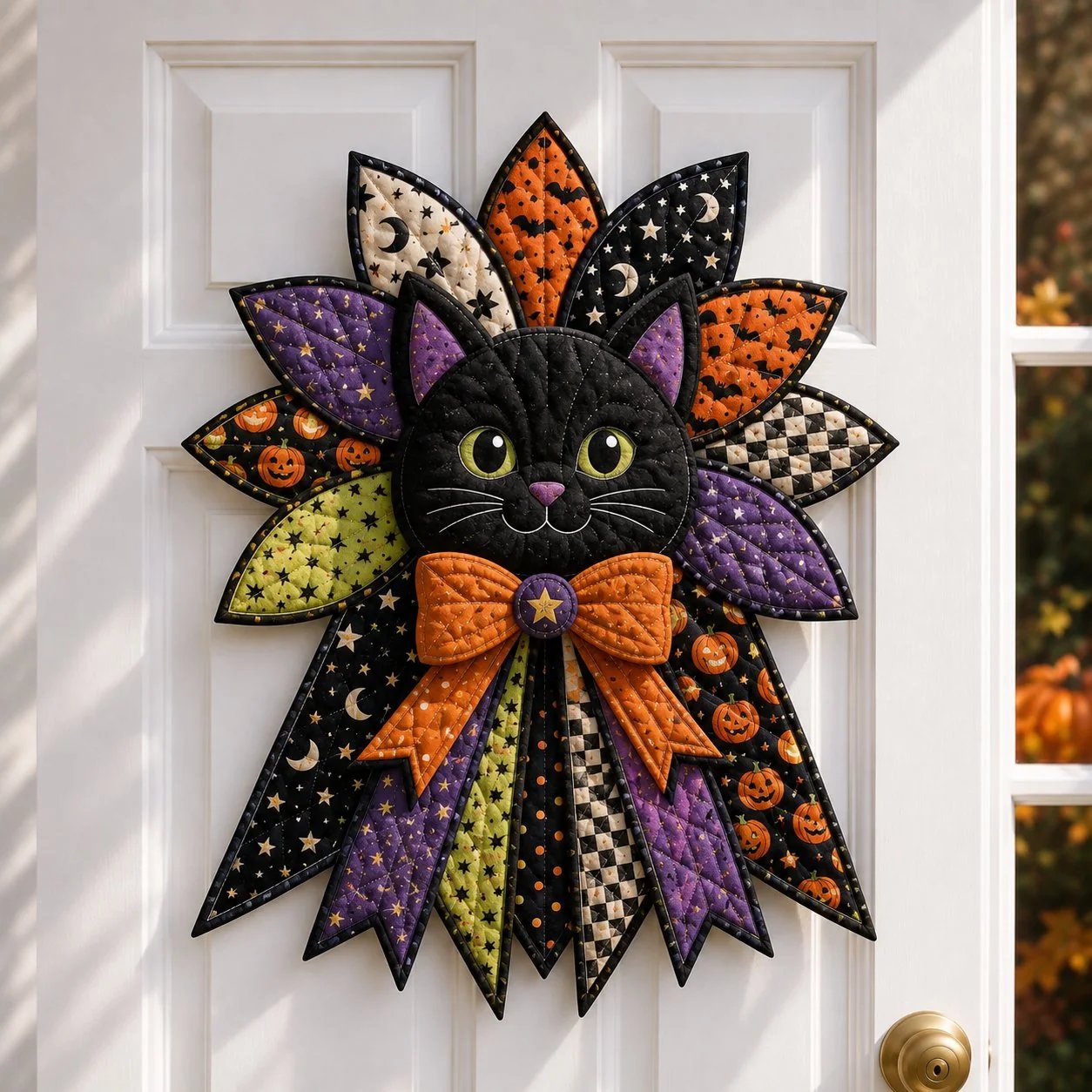 🔥LAST DAY 49% OFF🎃 Beginner-Friendly Oversized Halloween Character Quilted Door Hanger Sewing Kit💕