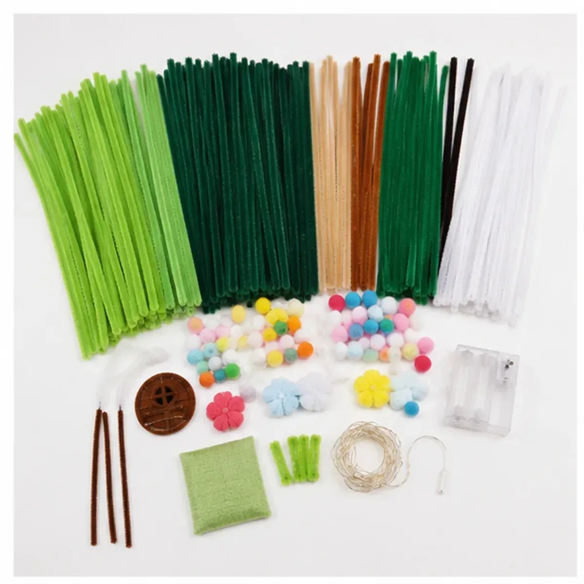 🔥Last Day 80% OFF 🎄✨DIY Pipe-Cleaner Christmas Tree House Kit with Lights