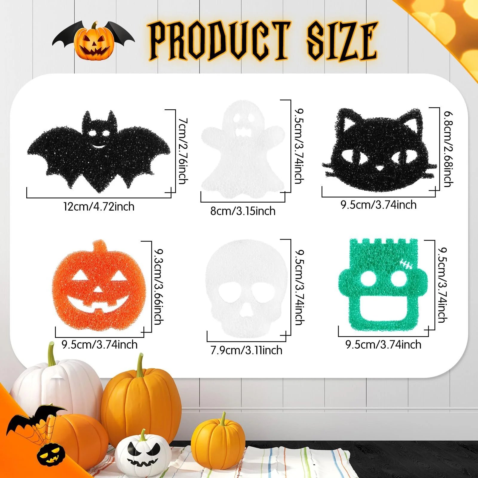 🔥Pcs Halloween Cleaning Sponges👻