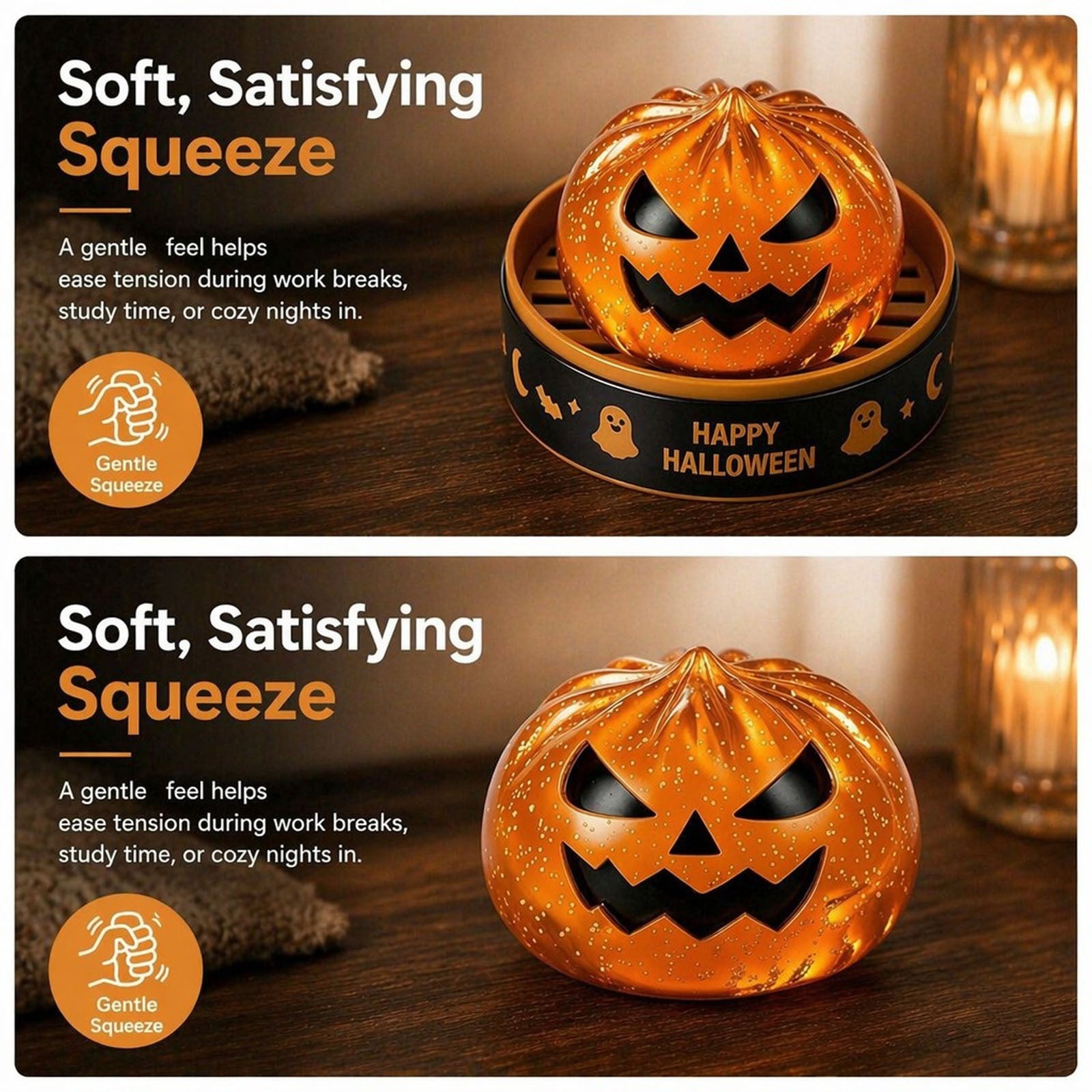 🔥Halloween Ghost Squishy Stress Relief Toy – Soft Squeeze Sensory Mochi Toy👻