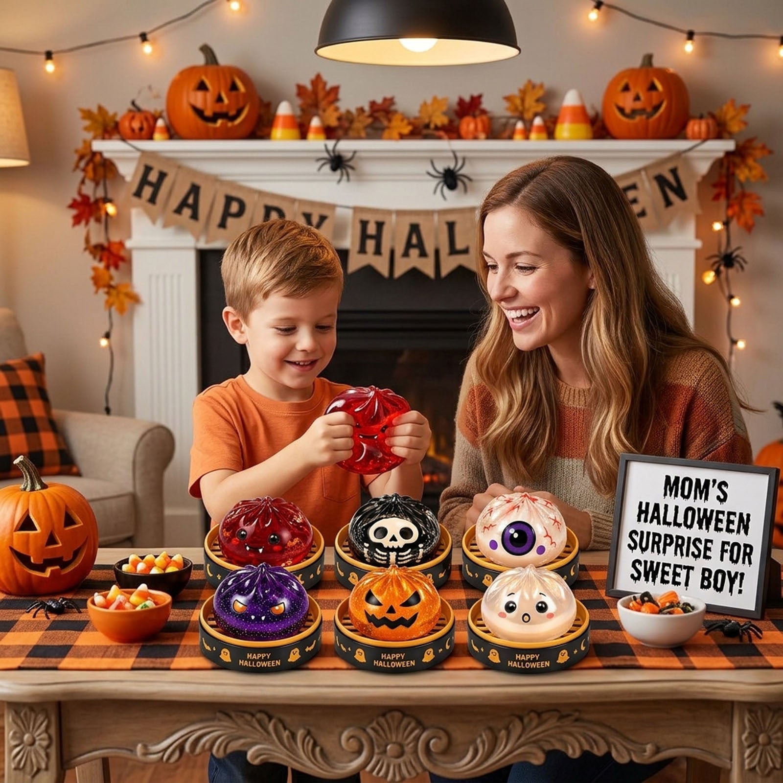 🔥Halloween Ghost Squishy Stress Relief Toy – Soft Squeeze Sensory Mochi Toy👻
