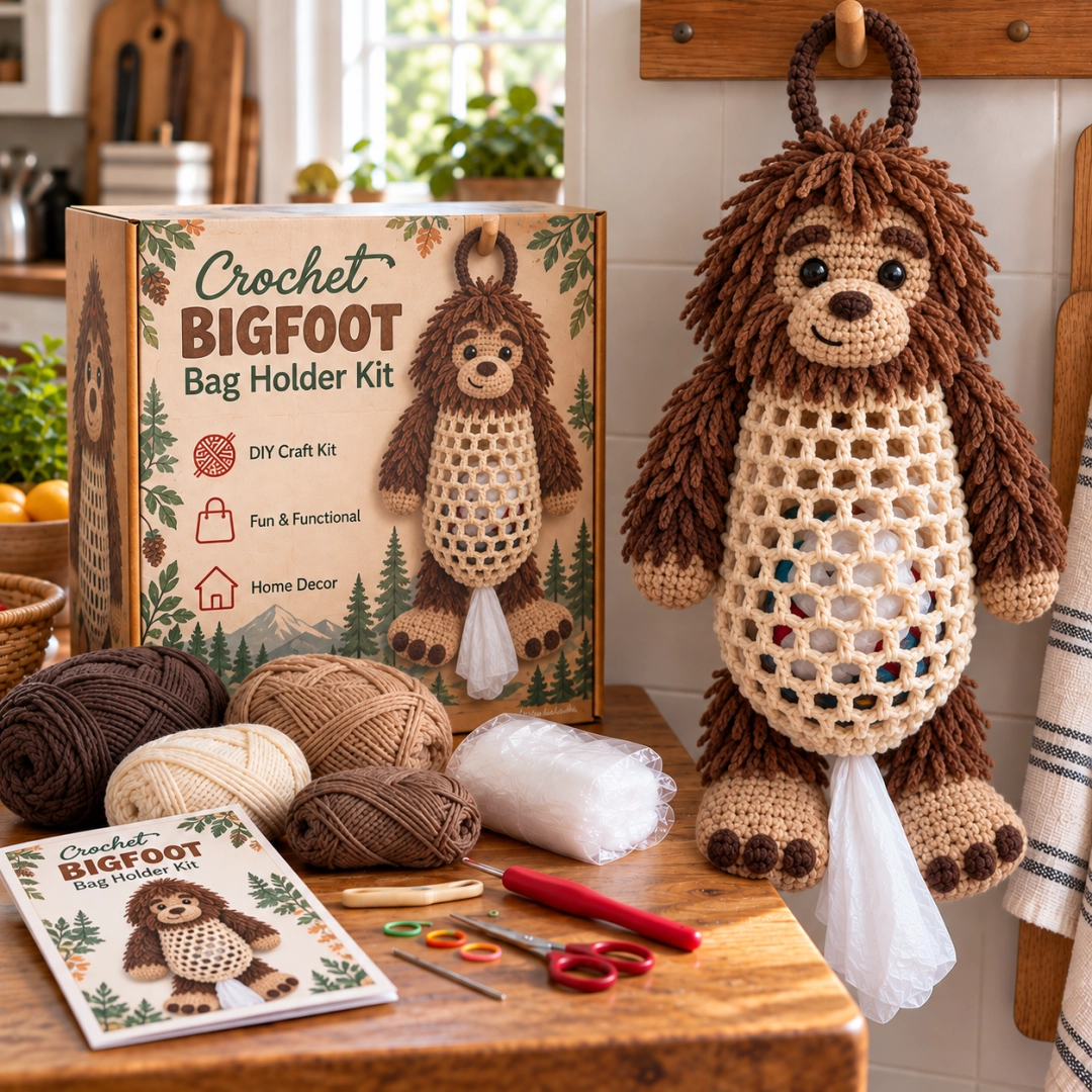 🔥 Last Day 49% OFF 🐰 Crochet Animal Bag Holder DIY Kit – Cute & Functional Hanging Storage Craft Kit