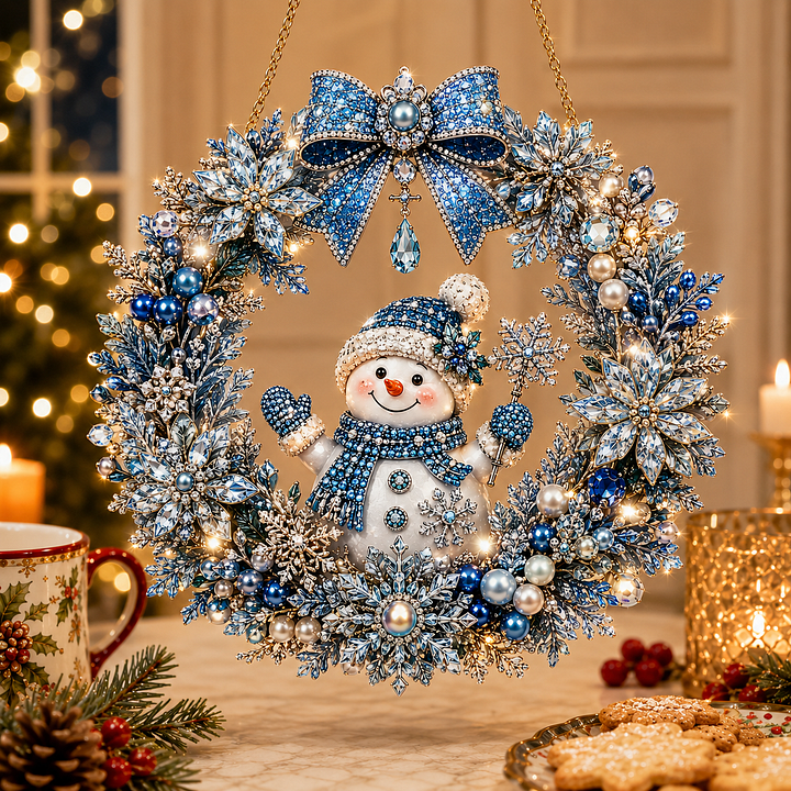 🔥 Last Day 70% OFF  🎅 DIY Christmas Pearl Art Diamond Painting Acrylic Wreath Pendant