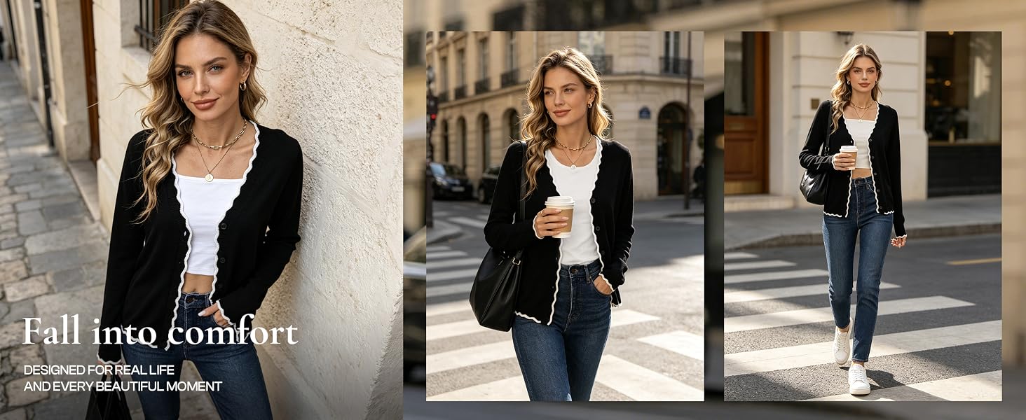 black cardigans