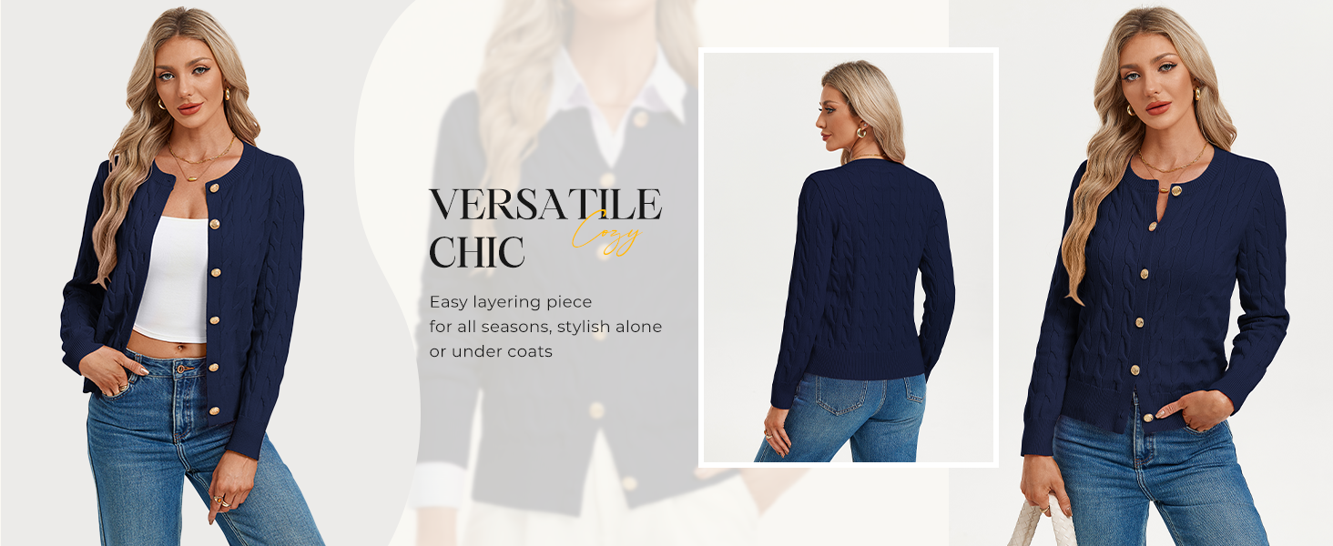 button up cable knit cardigan sweaters for women fall fashion clothing business casual outfits