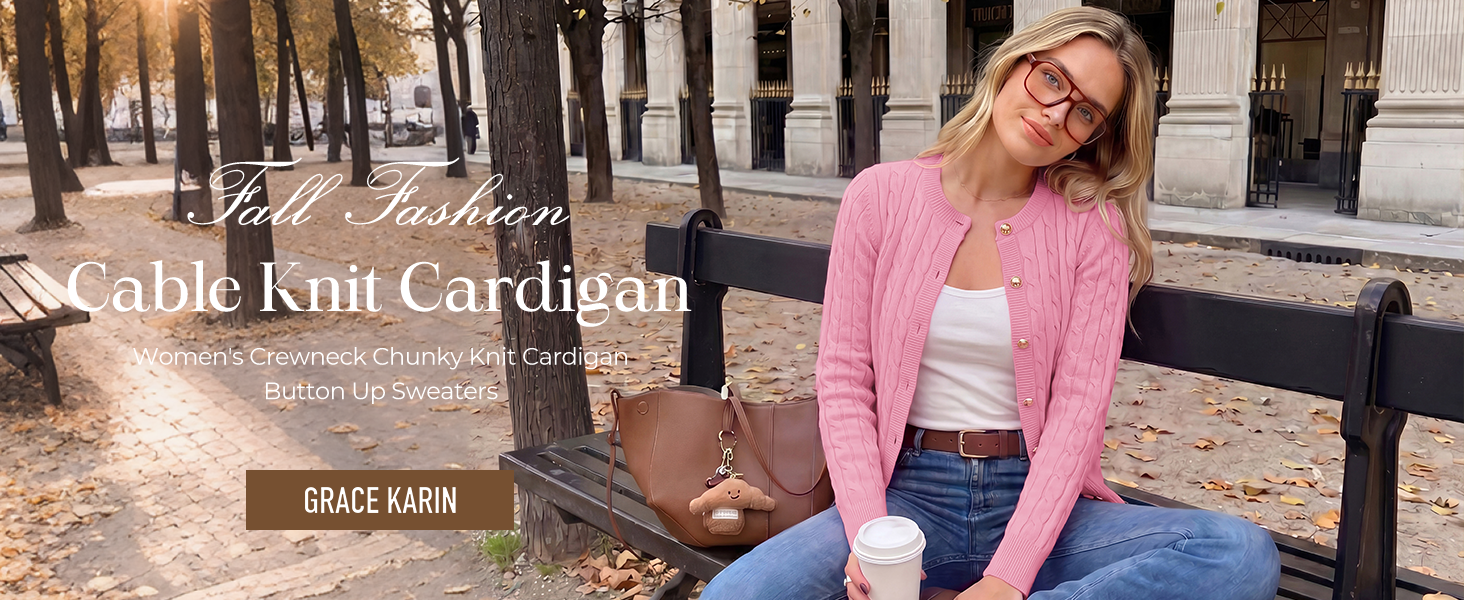 button up cable knit cardigan sweaters for women fall fashion clothing business casual outfits