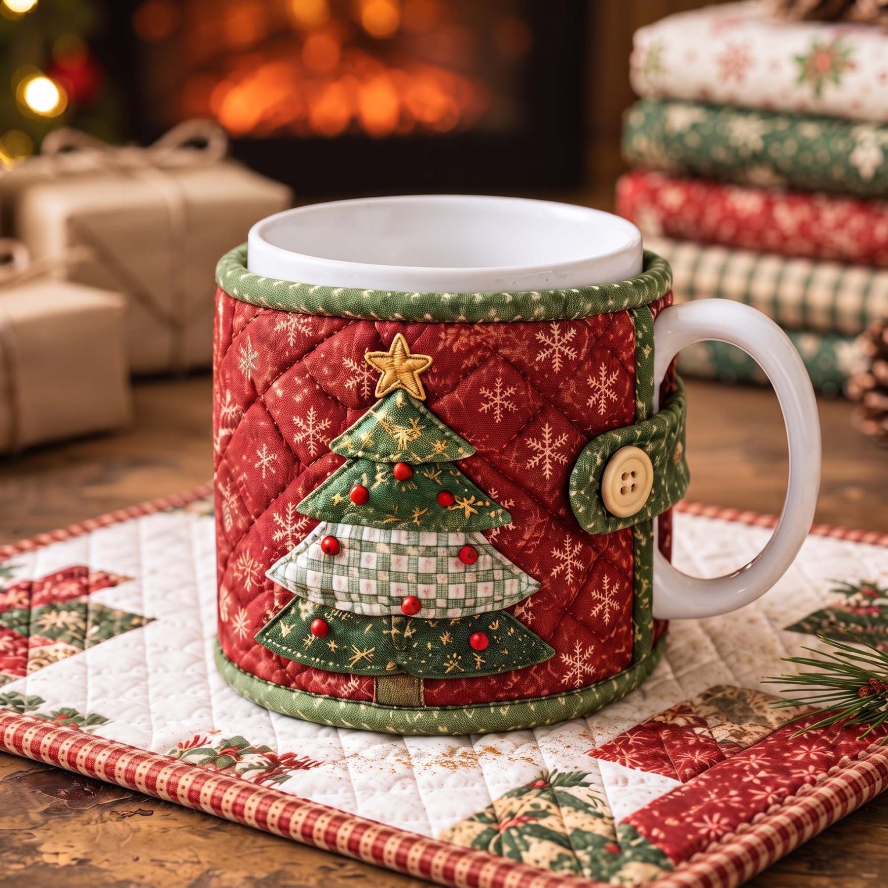 DIY Christmas Mug Cozy Sewing Kit ✨ 8 Festive Designs for Standard‑Size Mugs