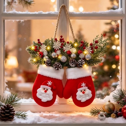 🎅 Flashing Christmas Glove Wreath · Create a warm and cosy Christmas atmosphere