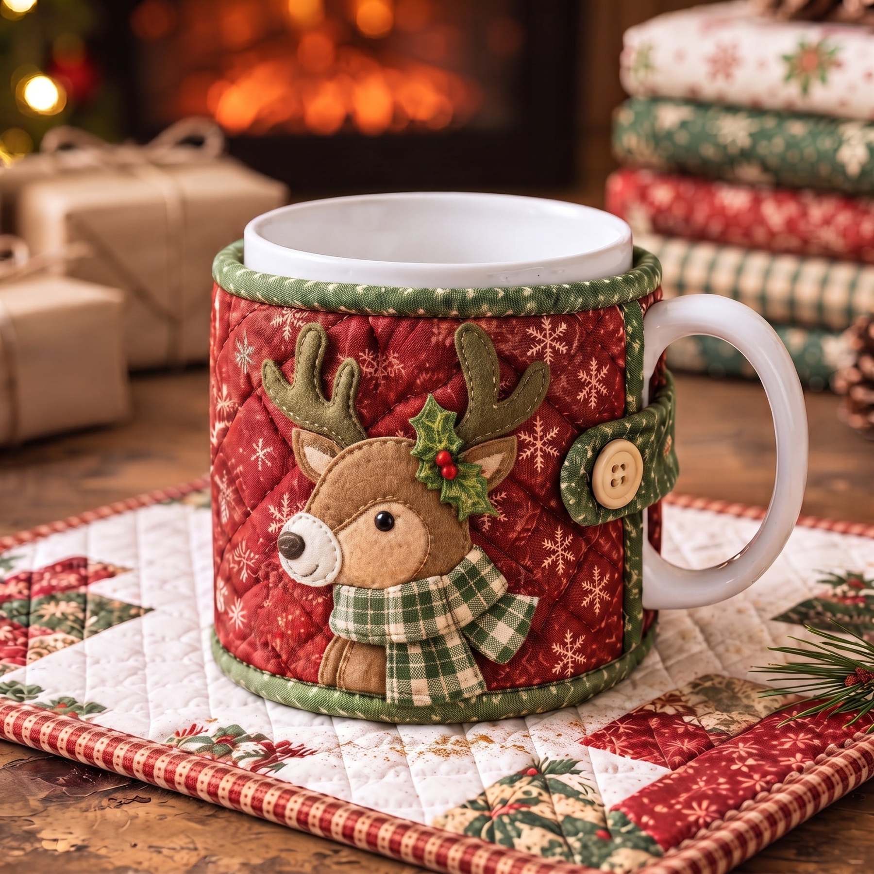 DIY Christmas Mug Cozy Sewing Kit ✨ 9 Festive Designs for Standard‑Size Mugs