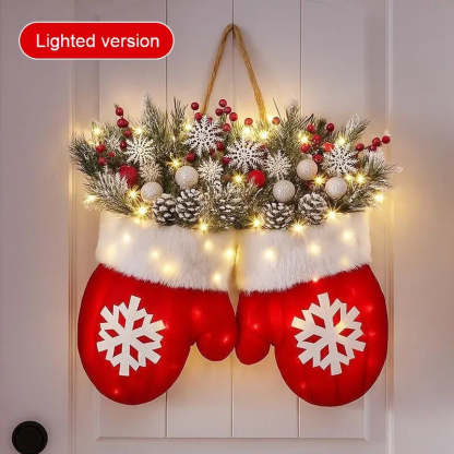 🎅 Flashing Christmas Glove Wreath · Create a warm and cosy Christmas atmosphere