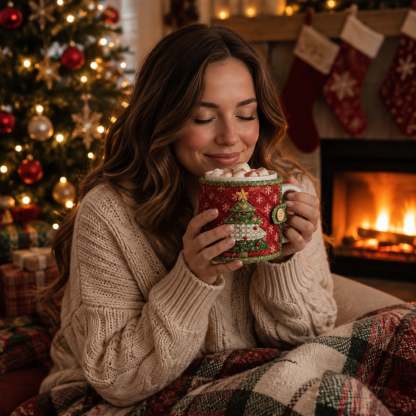 DIY Christmas Mug Cozy Sewing Kit ✨ 9 Festive Designs for Standard‑Size Mugs