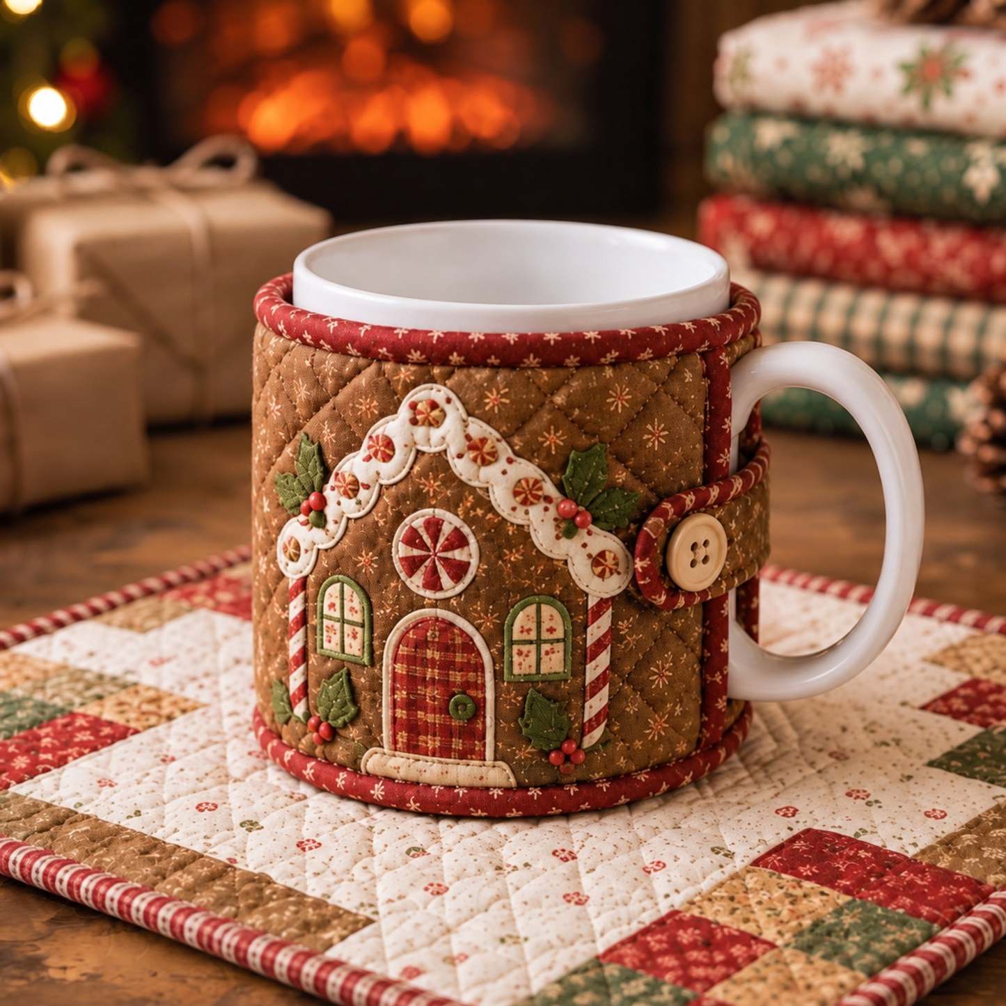 DIY Christmas Mug Cozy Sewing Kit ✨ 9 Festive Designs for Standard‑Size Mugs