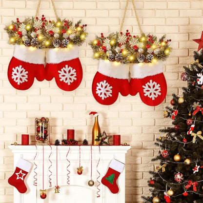 🎅 Flashing Christmas Glove Wreath · Create a warm and cosy Christmas atmosphere
