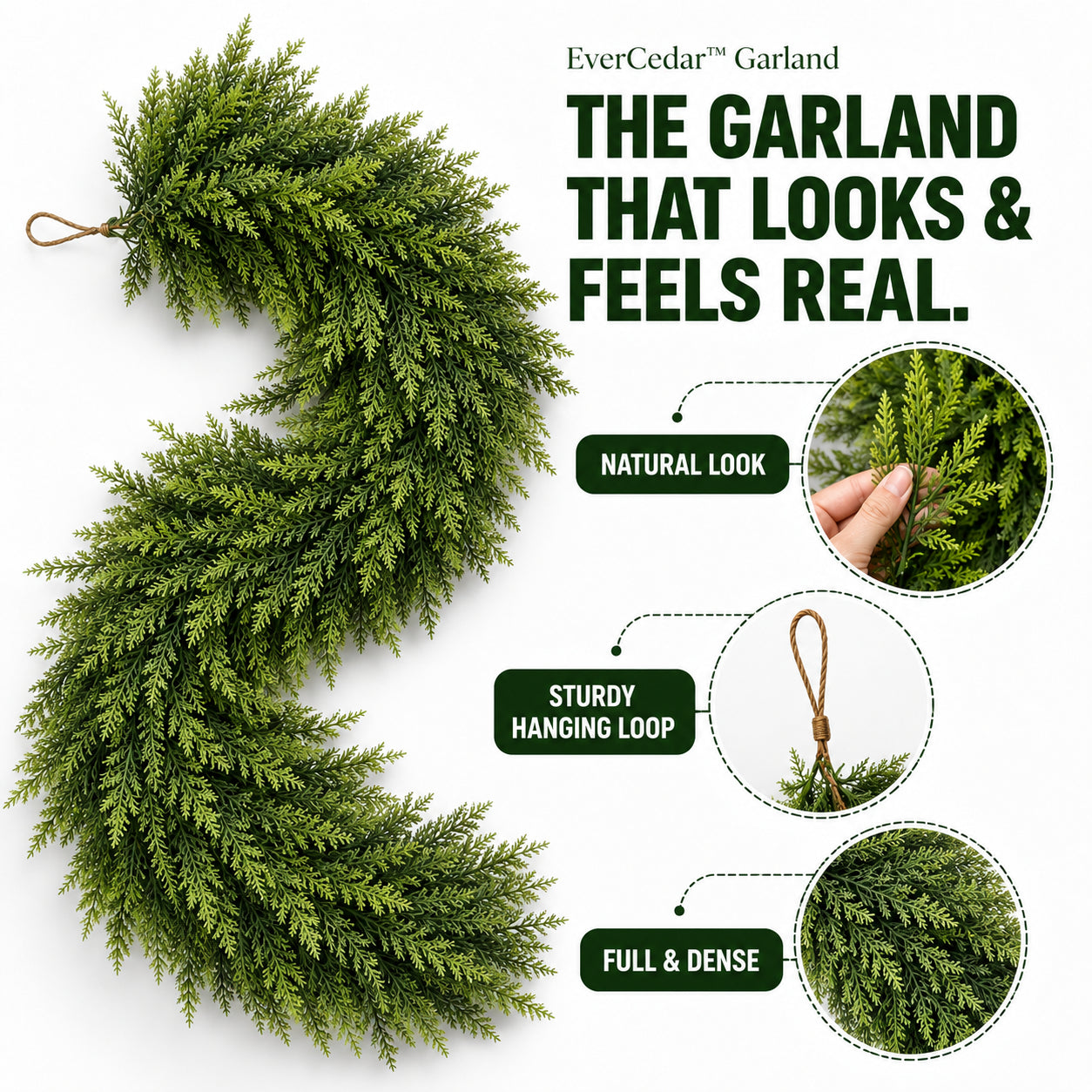 🏆2026 HOT SALE💥🎄 Pre-Lit Christmas Cedar Garland — 50% OFF, Early Bird Special