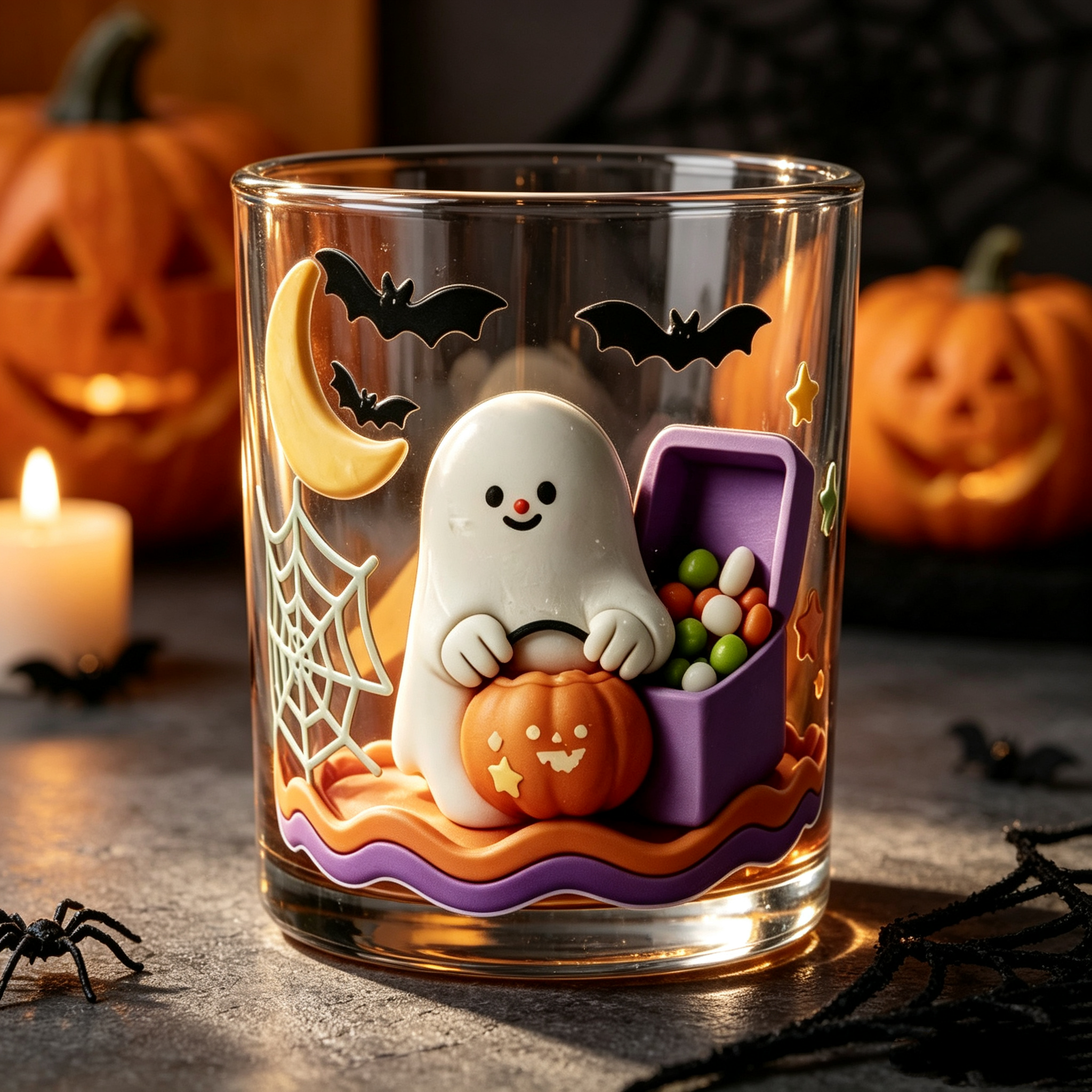 🔥LAST DAY | Limited‑Time 50% OFF✨Elegant Halloween Whiskey Glass 🥃