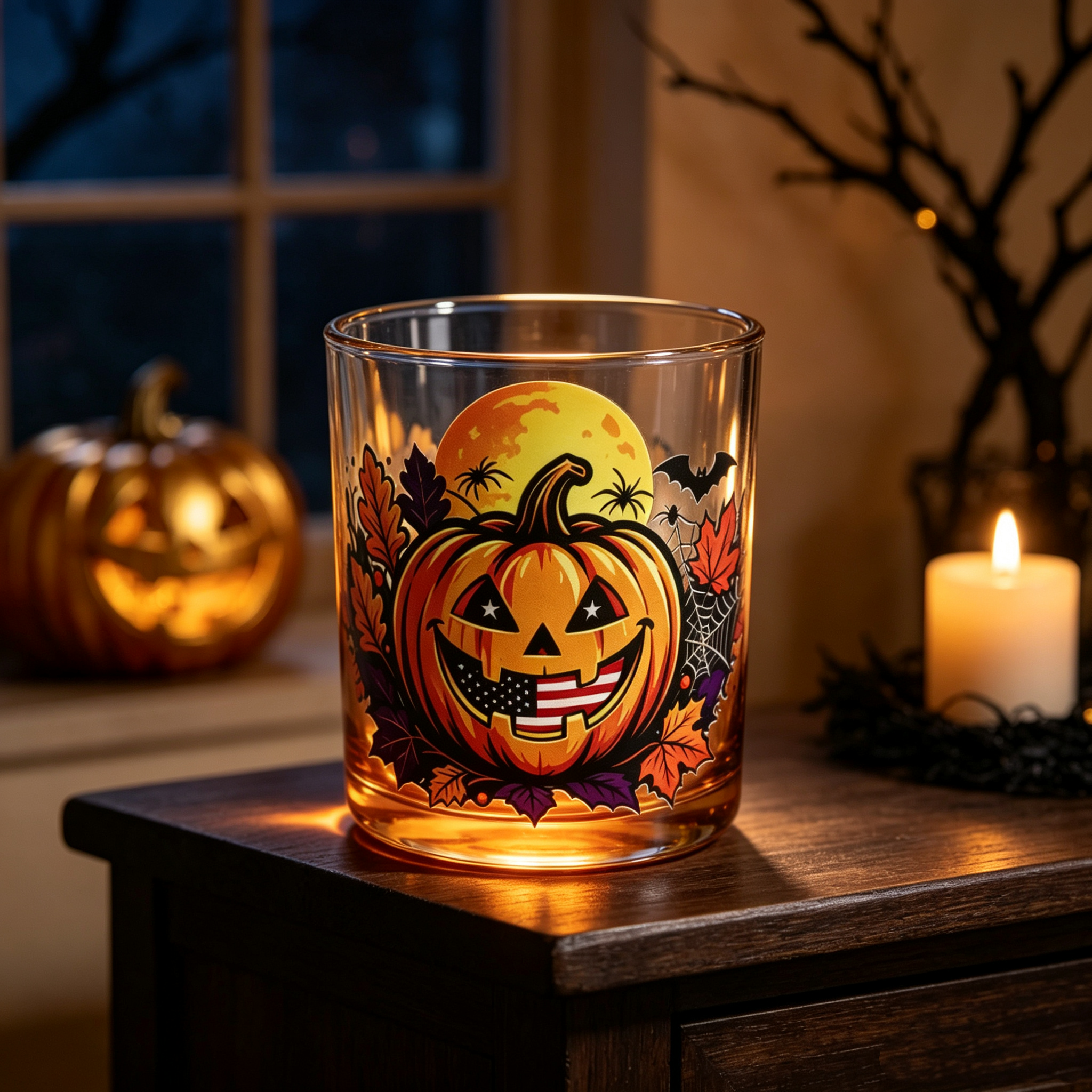 🔥LAST DAY | Limited‑Time 50% OFF✨Elegant Halloween Whiskey Glass 🥃