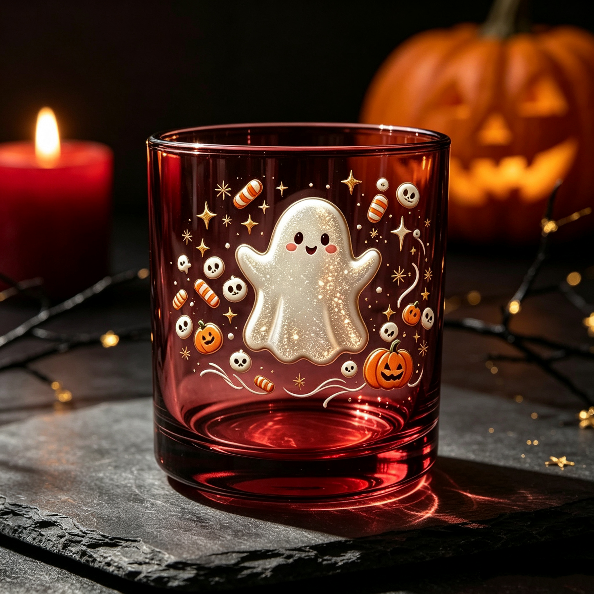 🔥LAST DAY | Limited‑Time 50% OFF✨Elegant Halloween Whiskey Glass 🥃