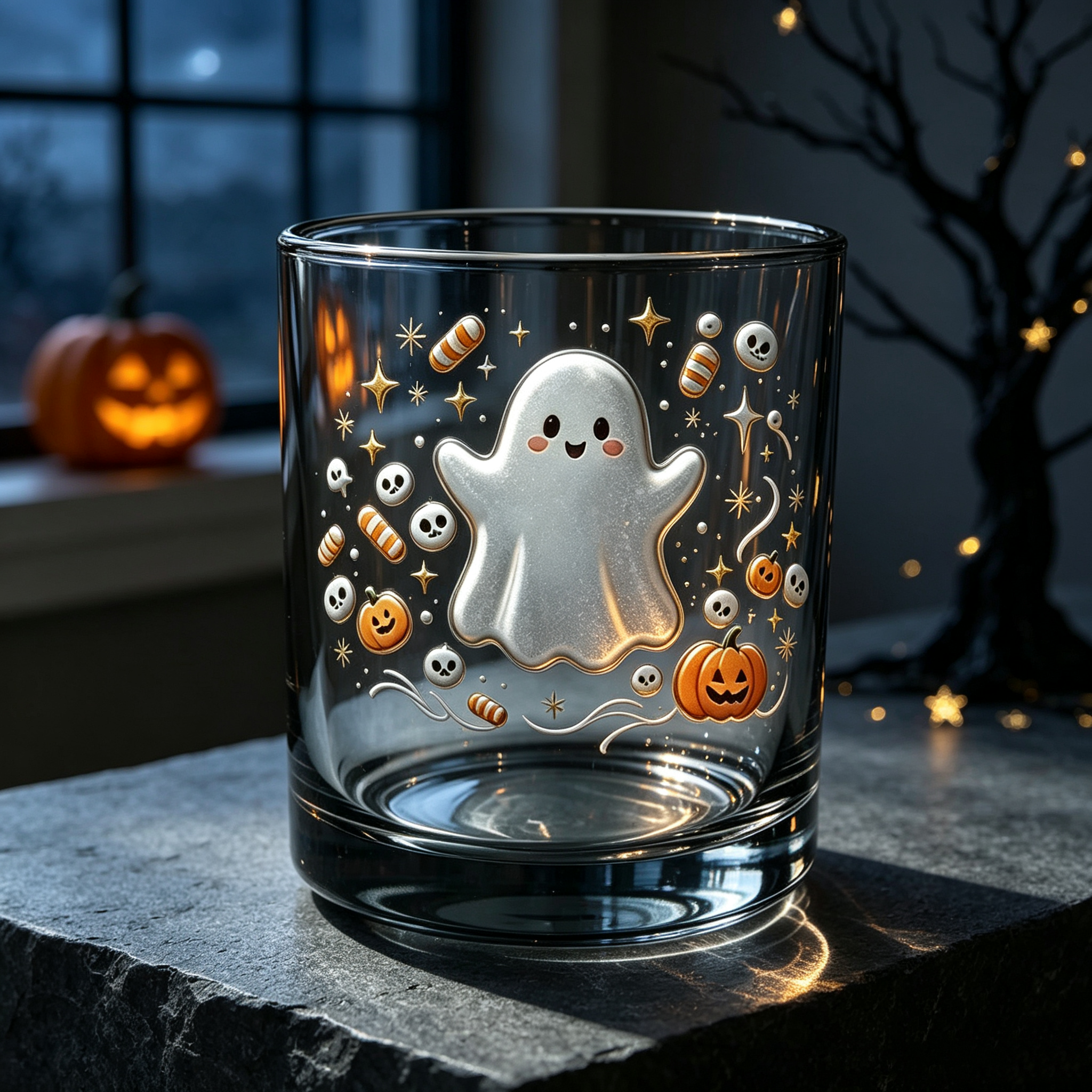 🔥LAST DAY | Limited‑Time 50% OFF✨Elegant Halloween Whiskey Glass 🥃