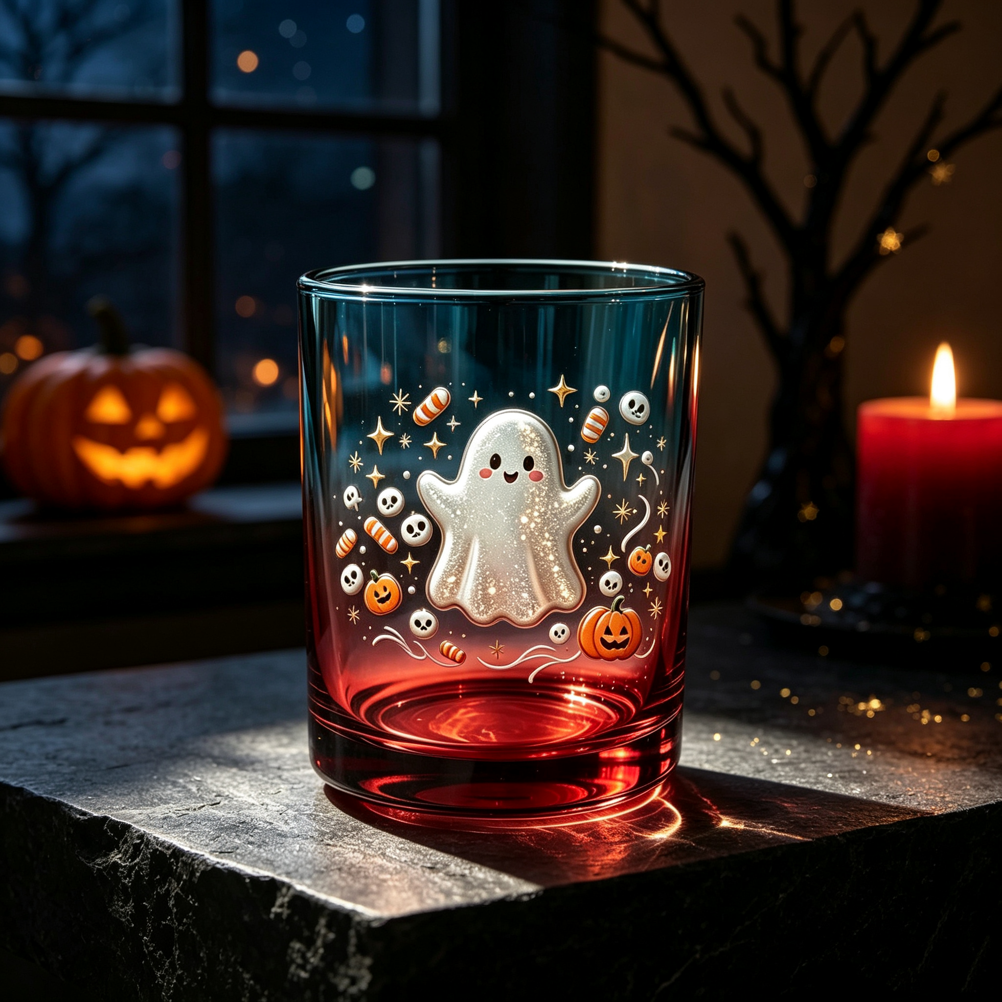 🔥LAST DAY | Limited‑Time 50% OFF✨Elegant Halloween Whiskey Glass 🥃
