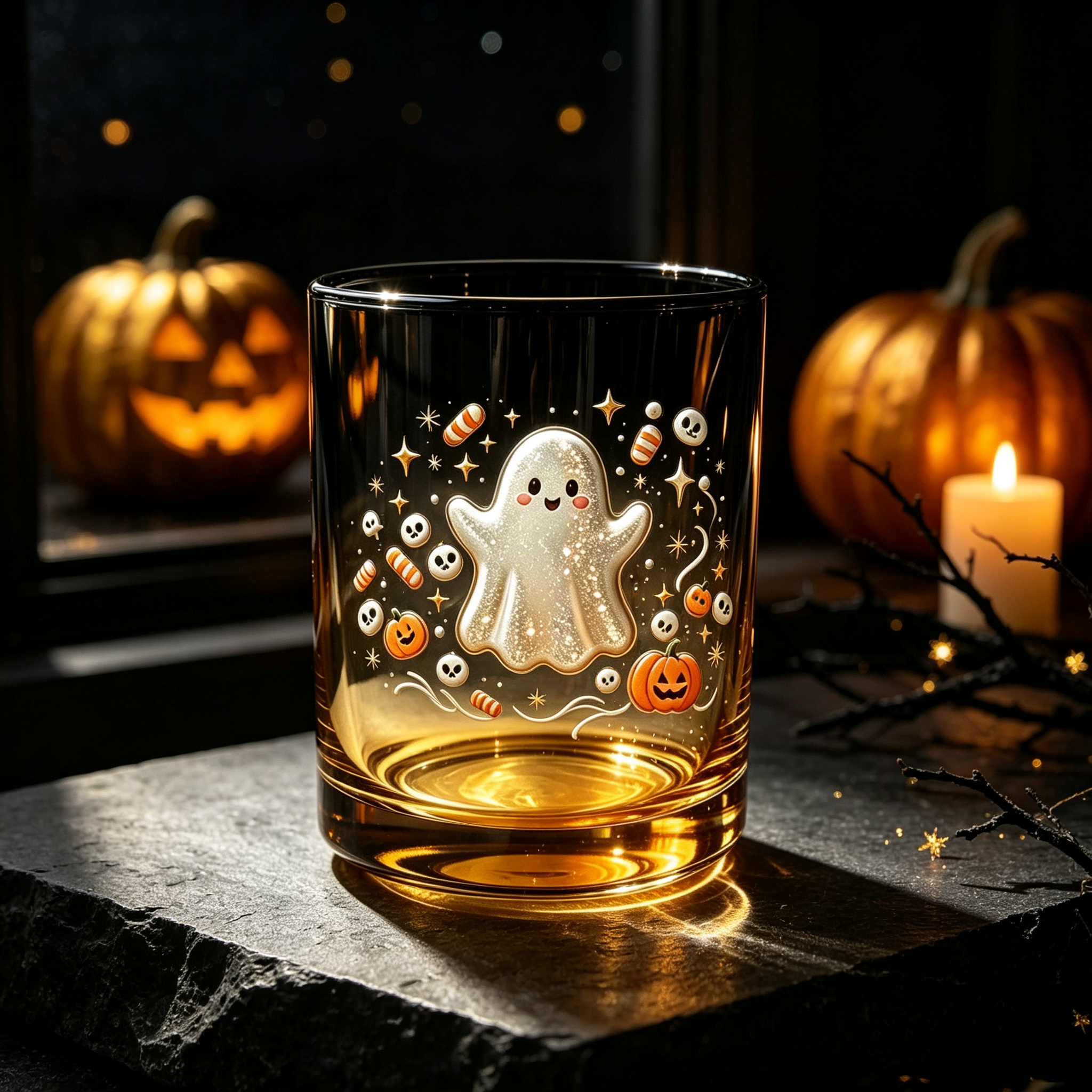 🔥LAST DAY | Limited‑Time 50% OFF✨Elegant Halloween Whiskey Glass 🥃