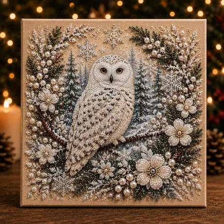 🐦 Cardinal Winter Pearl Art DIY Kit