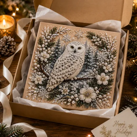 🐦 Cardinal Winter Pearl Art DIY Kit
