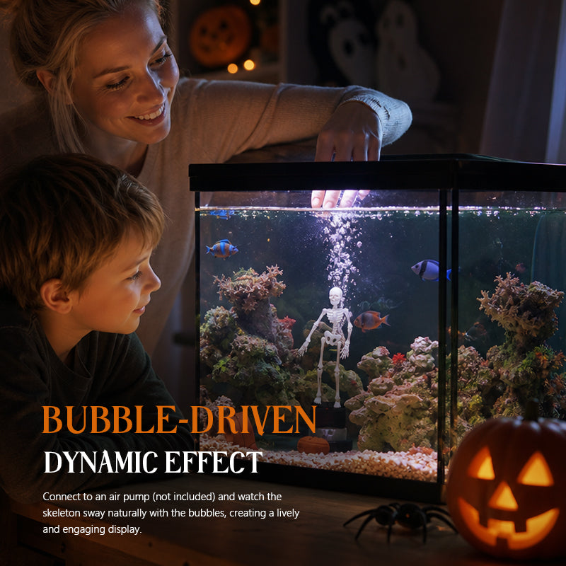 Halloween Dynamic Skeleton Fish Tank Ornament