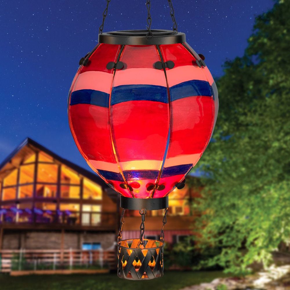 🔥Handmade Hot Air Balloon Solar Flame Light Garden Decoration