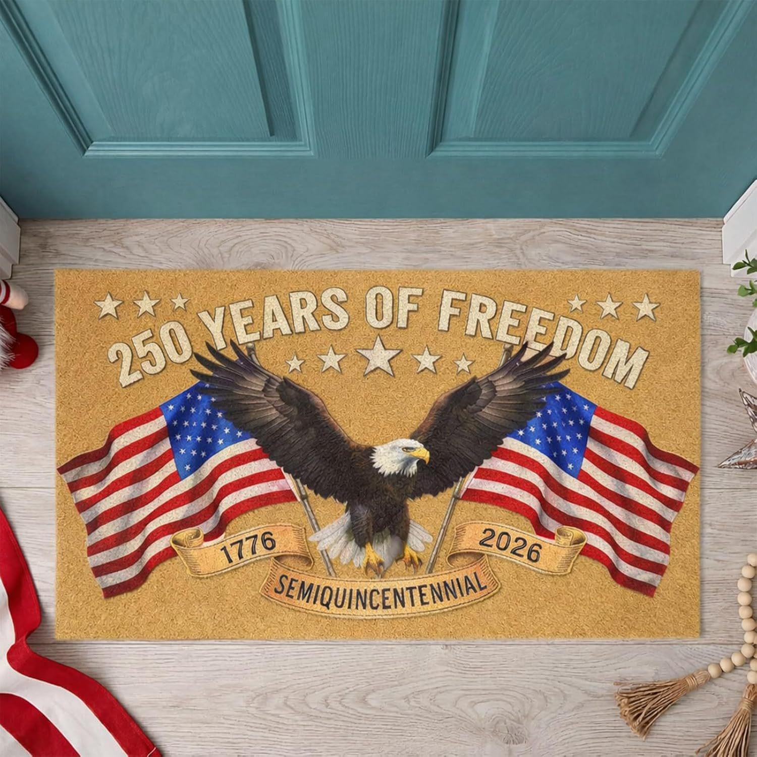 USA 250th Anniversary Patriotic Doormat ✨