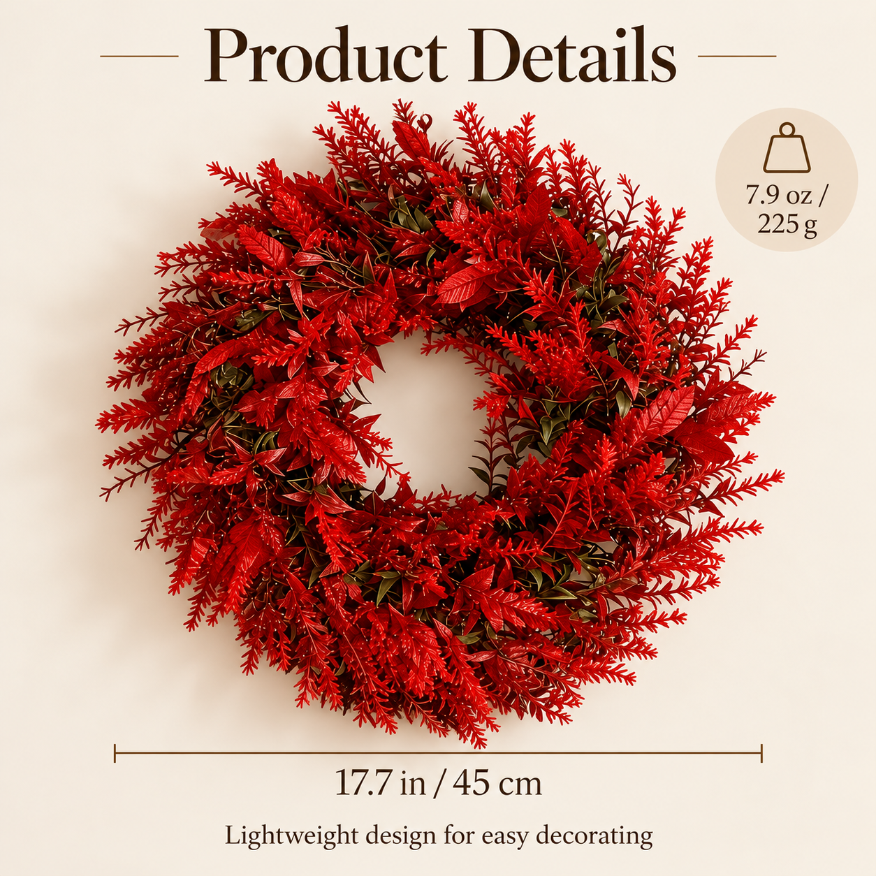 Holiday Red Botanical Wreath
