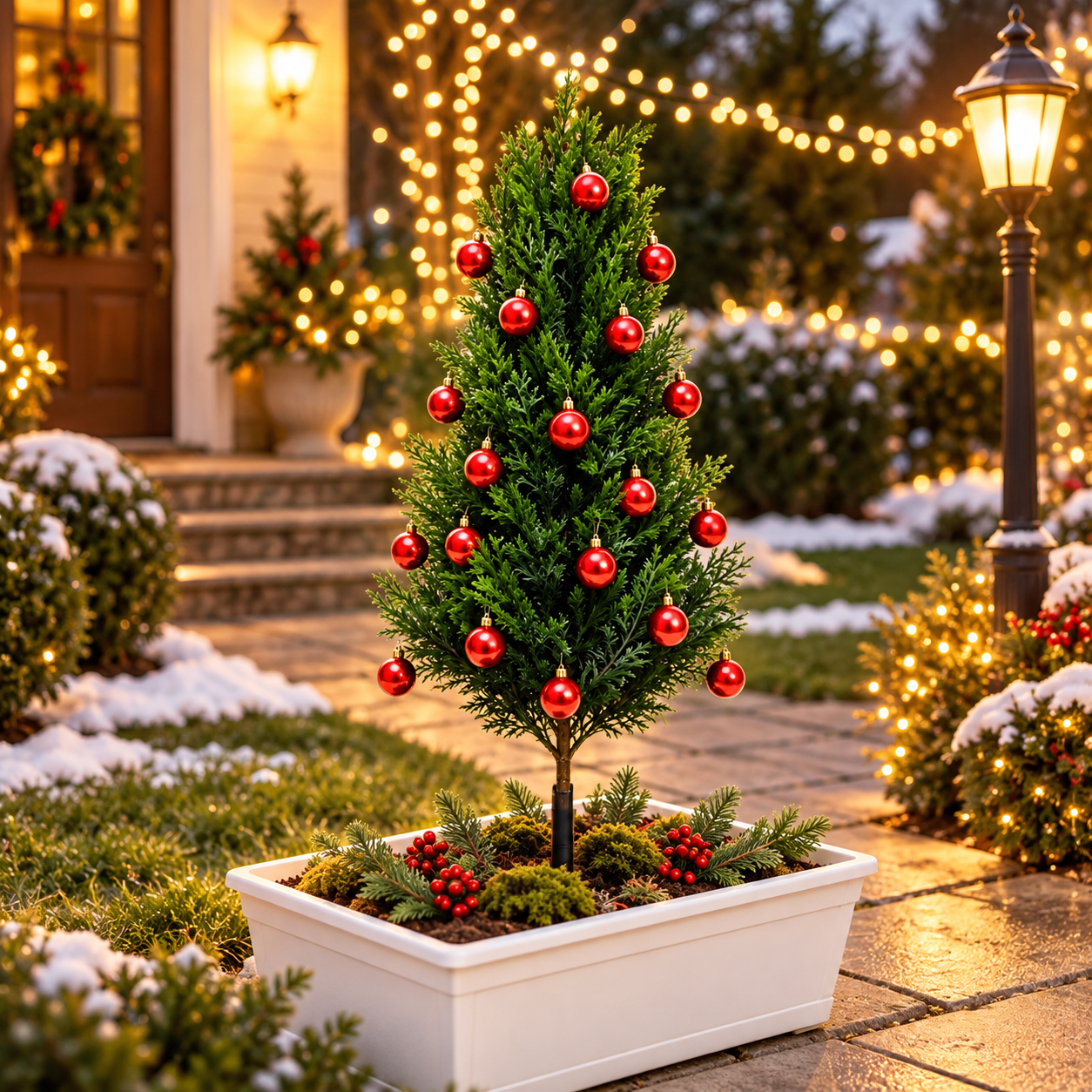 Realistic Artificial Cedar Trees – No-Maintenance Outdoor Garden Decor