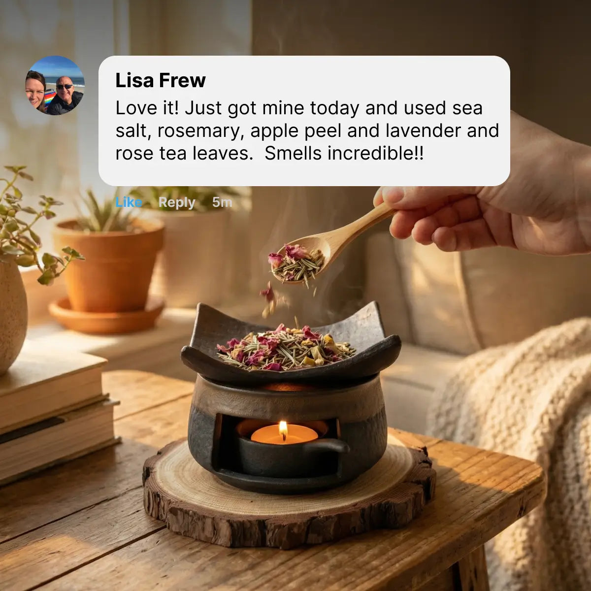 Natural Herbal Candle Aroma Burner