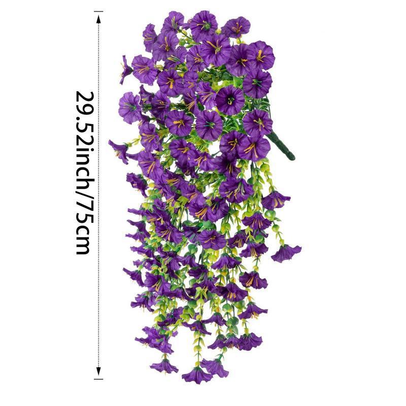 Fake Morning Glory Vine - Seasonless Faux Flowers for Home, Party, Wall & Yard, Perfect as Gifts