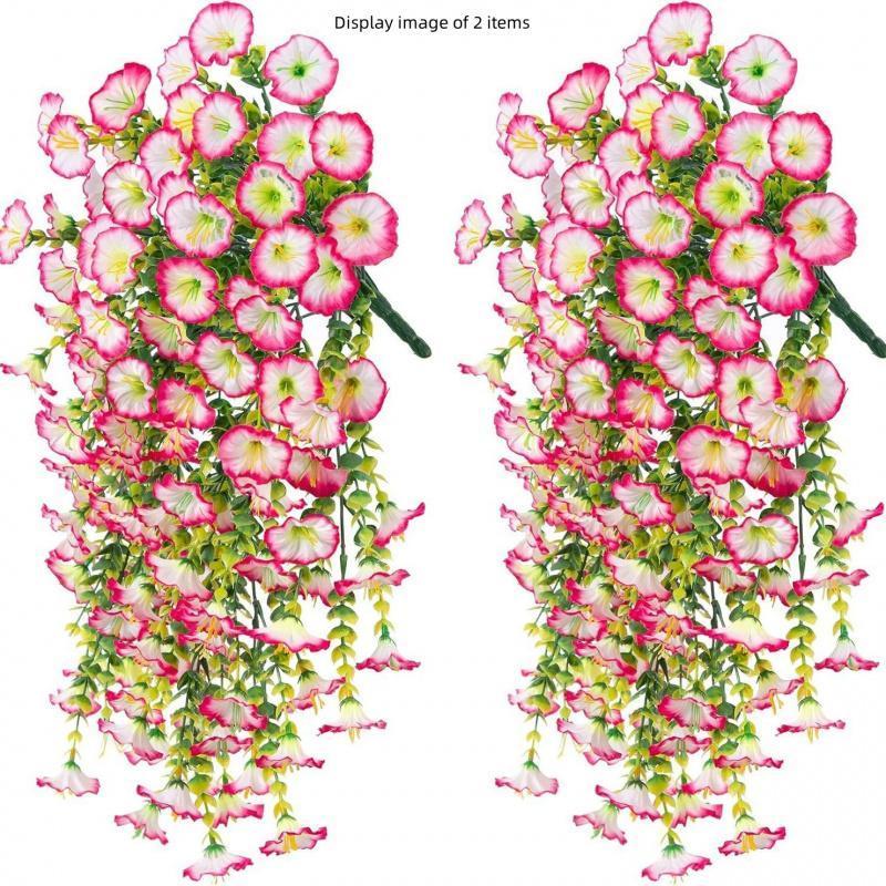 Fake Morning Glory Vine - Seasonless Faux Flowers for Home, Party, Wall & Yard, Perfect as Gifts
