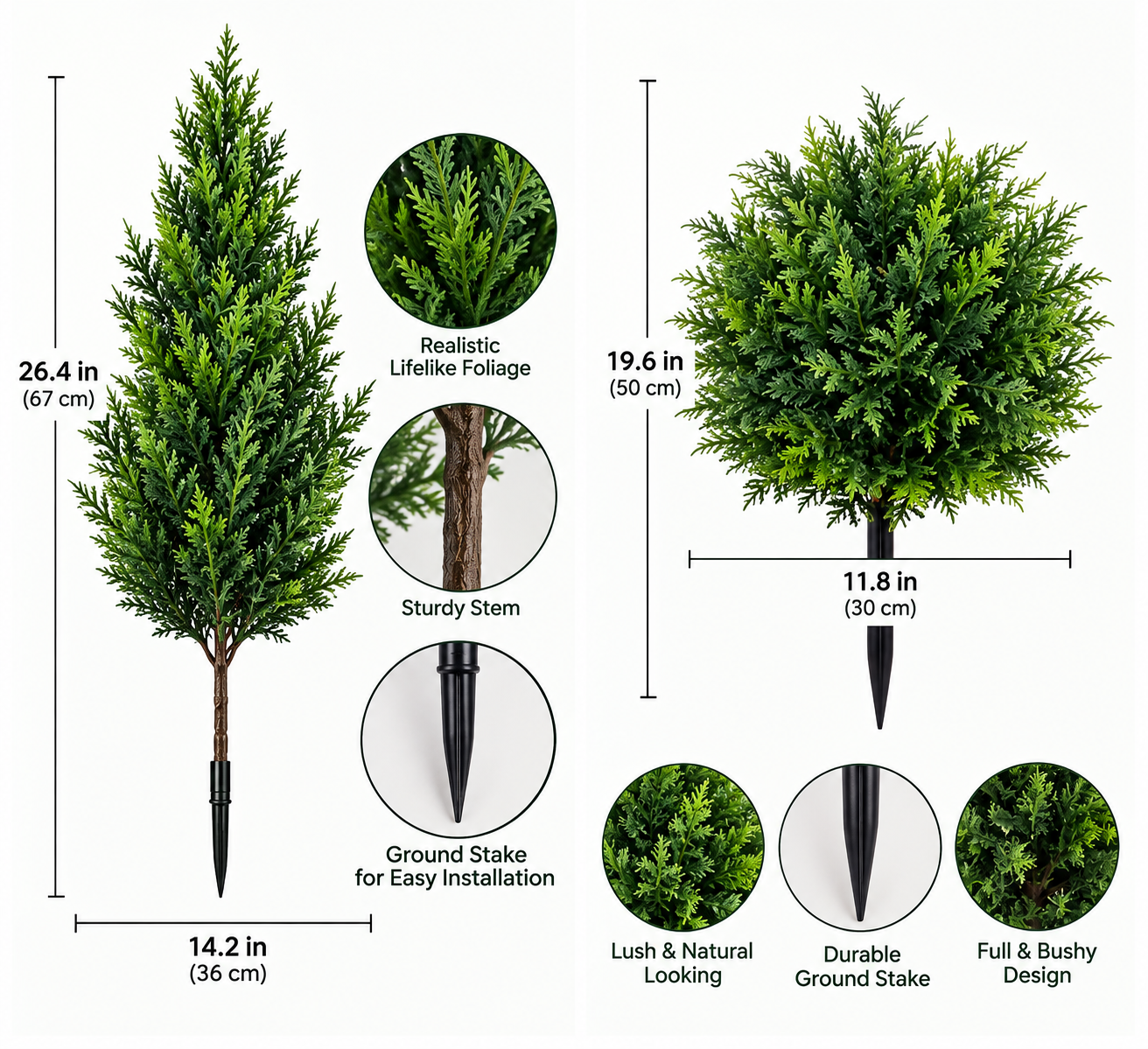Realistic Artificial Cedar Trees – No-Maintenance Outdoor Garden Decor