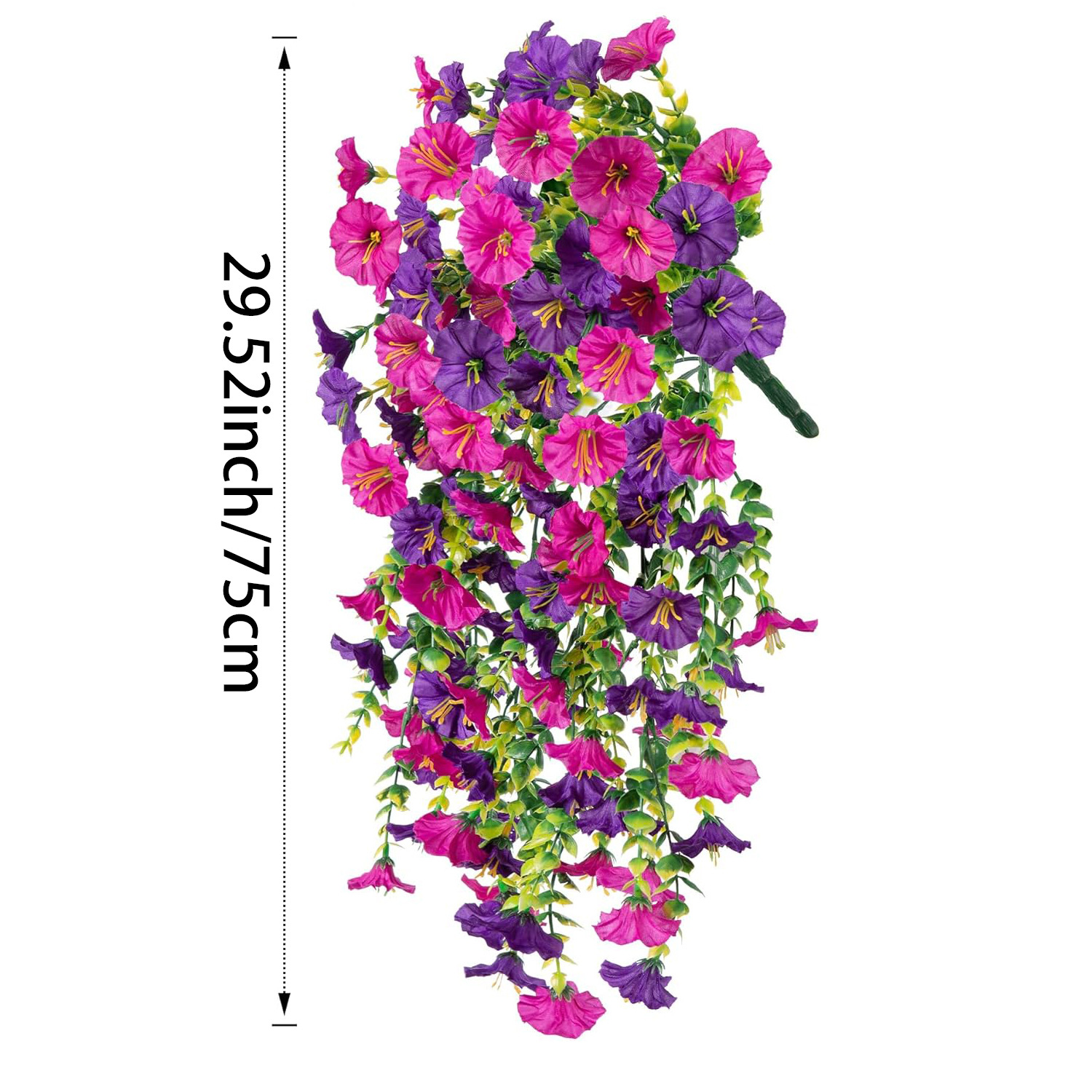Fake Morning Glory Vine - Seasonless Faux Flowers for Home, Party, Wall & Yard, Perfect as Gifts