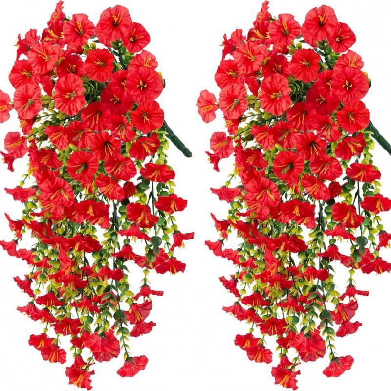 Fake Morning Glory Vine - Seasonless Faux Flowers for Home, Party, Wall & Yard, Perfect as Gifts