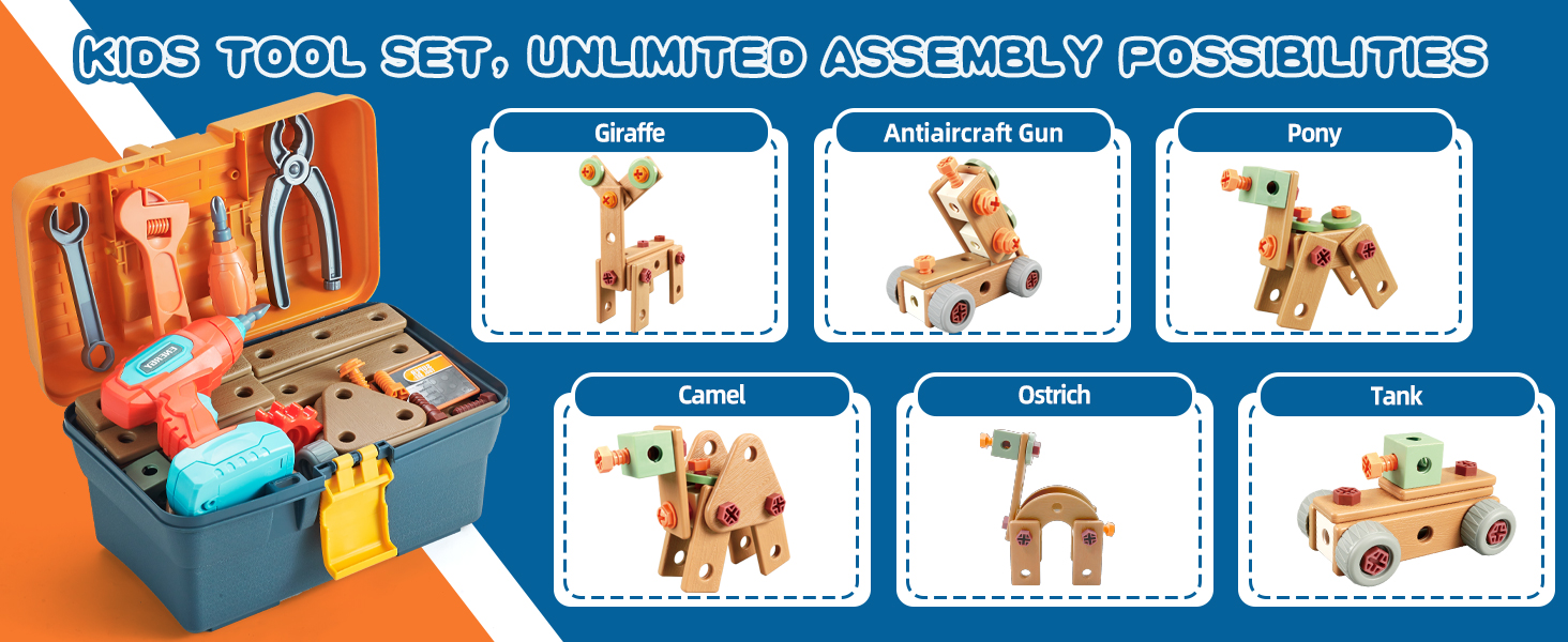 VEAIS Kids Tool Set with Drill