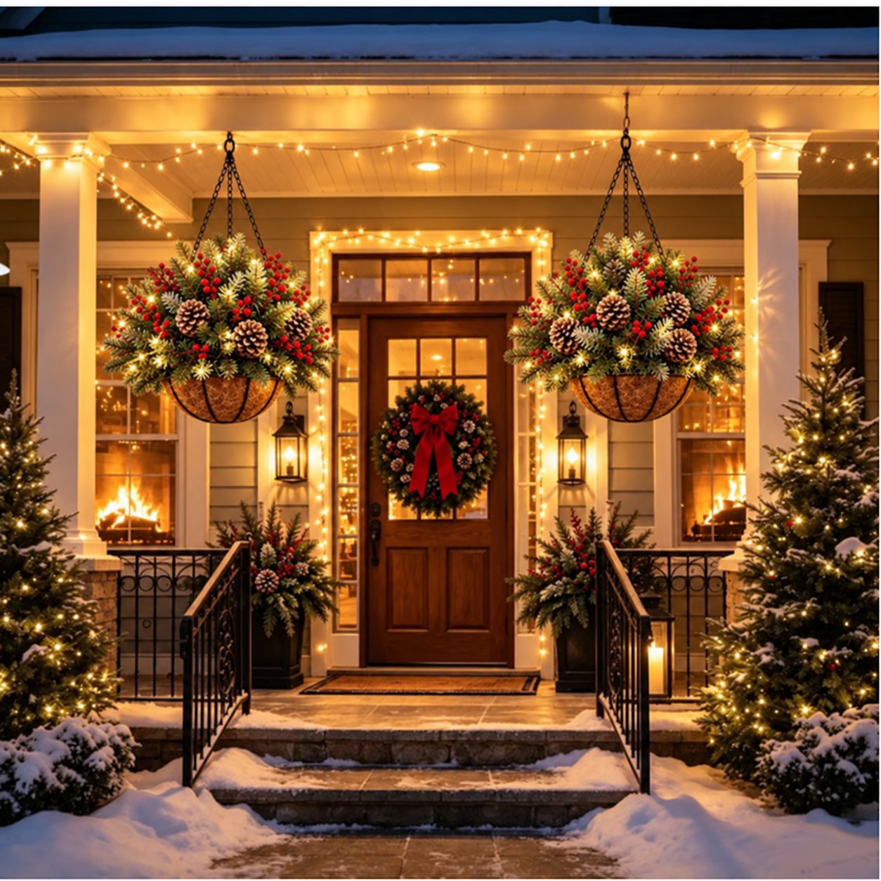 ✨50% OFF 🎄 Christmas basket with built-in lights |🎄 With built-in lights, weatherproof and maintenance-free