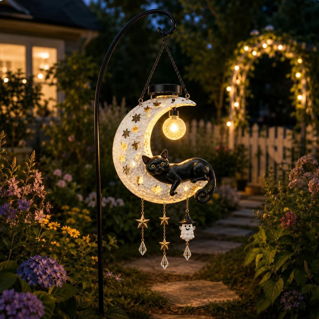 🎉 Black Cat Moon Solar Lantern🐈‍⬛🌙