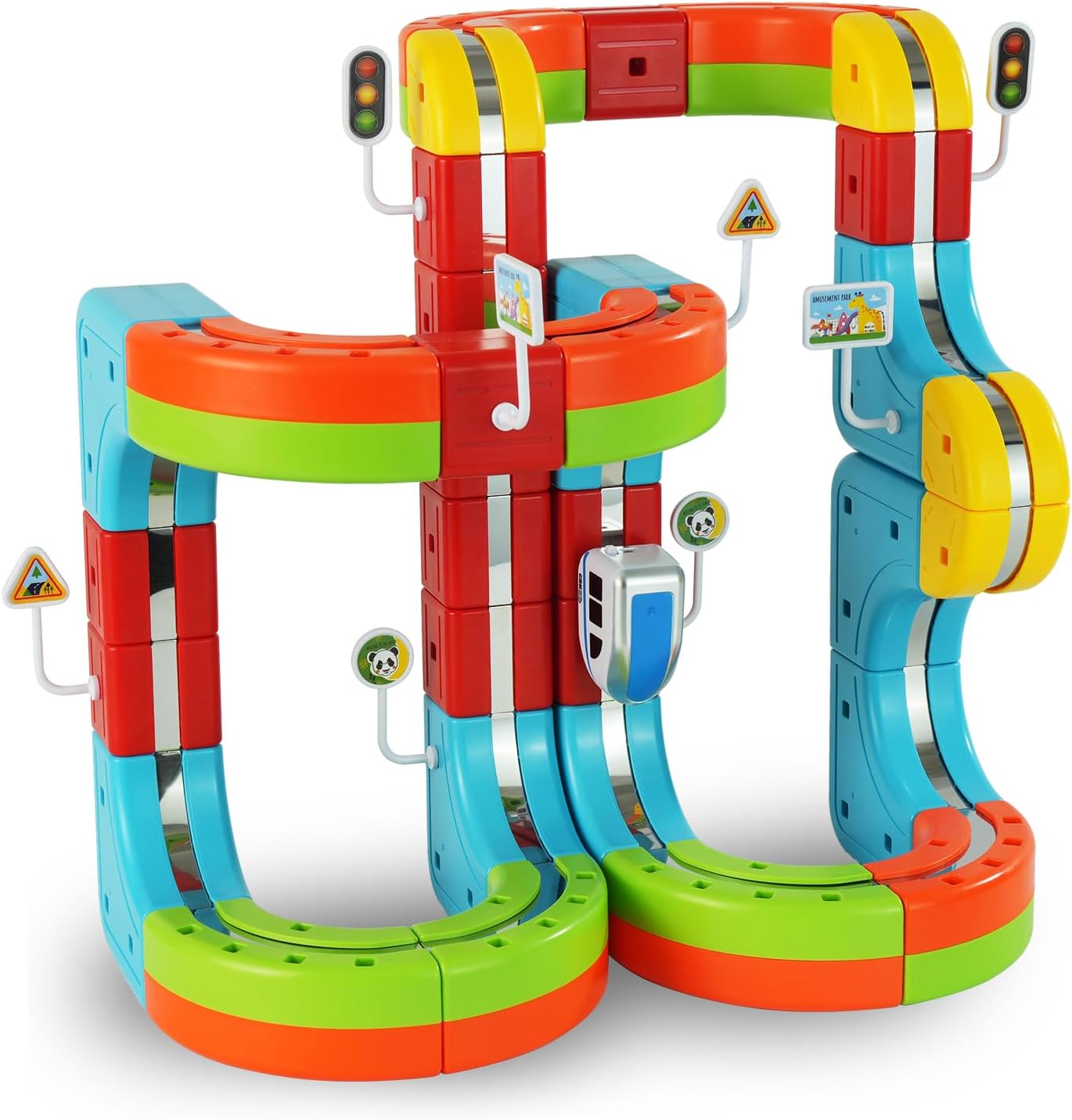 Kids Electric Train Set, DIY Track, Suitable for Children Aged 4-8