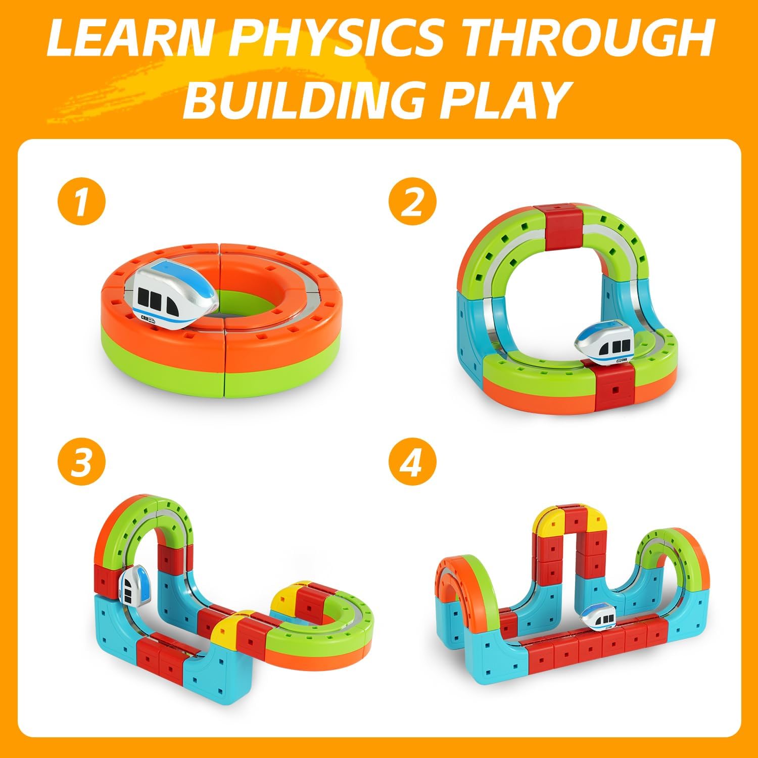 Kids Electric Train Set, DIY Track, Suitable for Children Aged 4-8