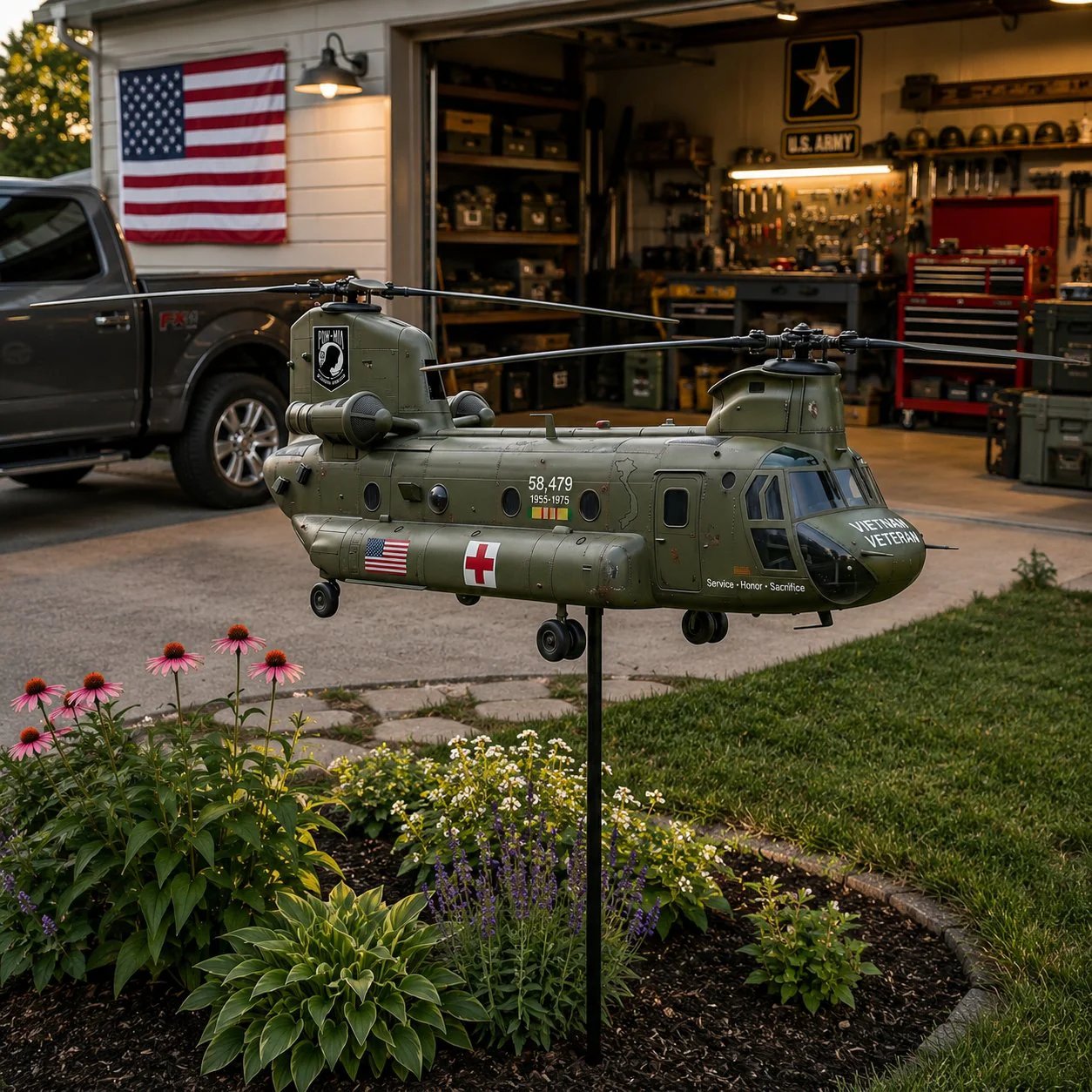 🏆Last Day Promo: 49% OFF 🎖️-Vietnam Veteran CH-47 Chinook Helicopter Wind Spinner