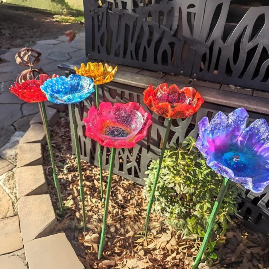 Bird feeder, seed container, resin pedestal flower, small bird bee bath, butterfly puddler, garden art, pet grave memorial, hand made
