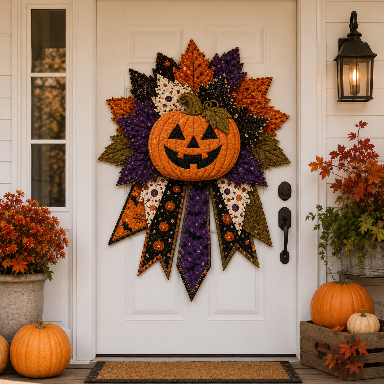 🎉 Holiday Celebration 50% OFF 🎃– Festive Quilted Halloween Door Hanging DIY Sewing Kit