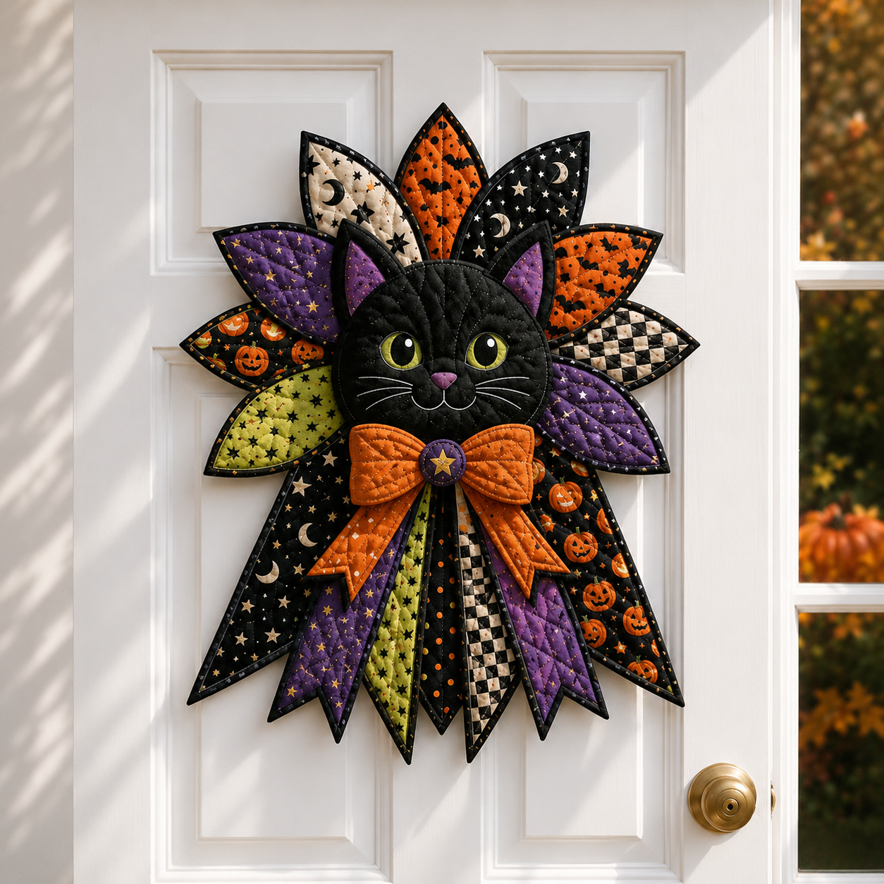 🎉 Holiday Celebration 50% OFF 🎃– Festive Quilted Halloween Door Hanging DIY Sewing Kit