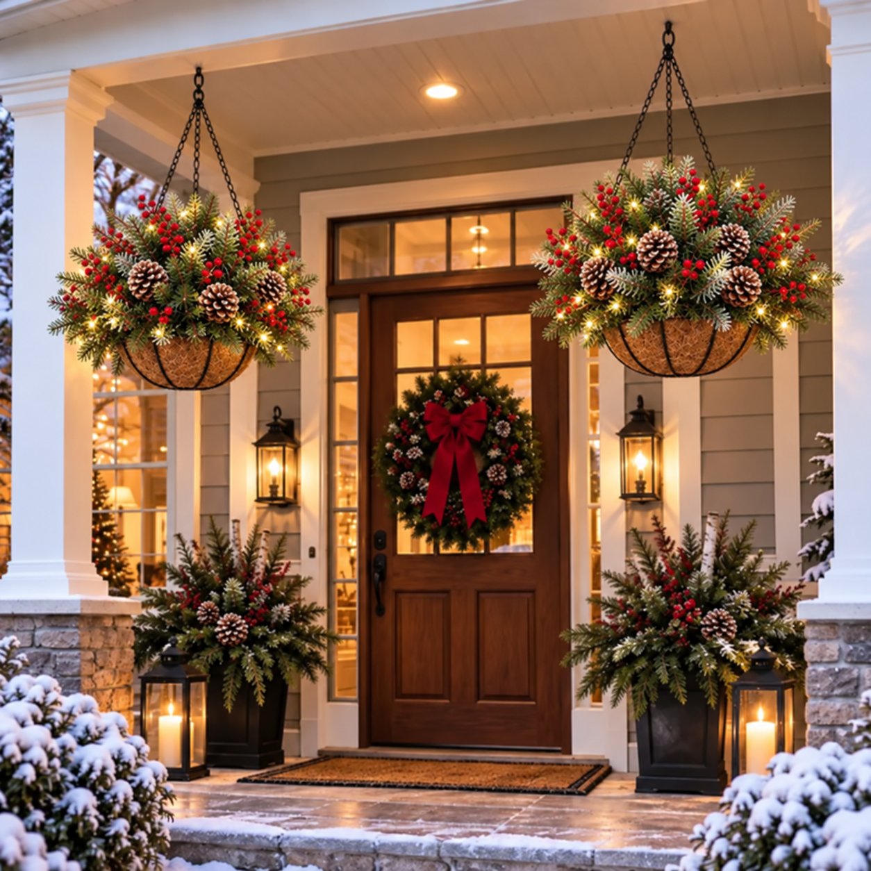 ✨50% OFF 🎄 Christmas basket with built-in lights |🎄 With built-in lights, weatherproof and maintenance-free