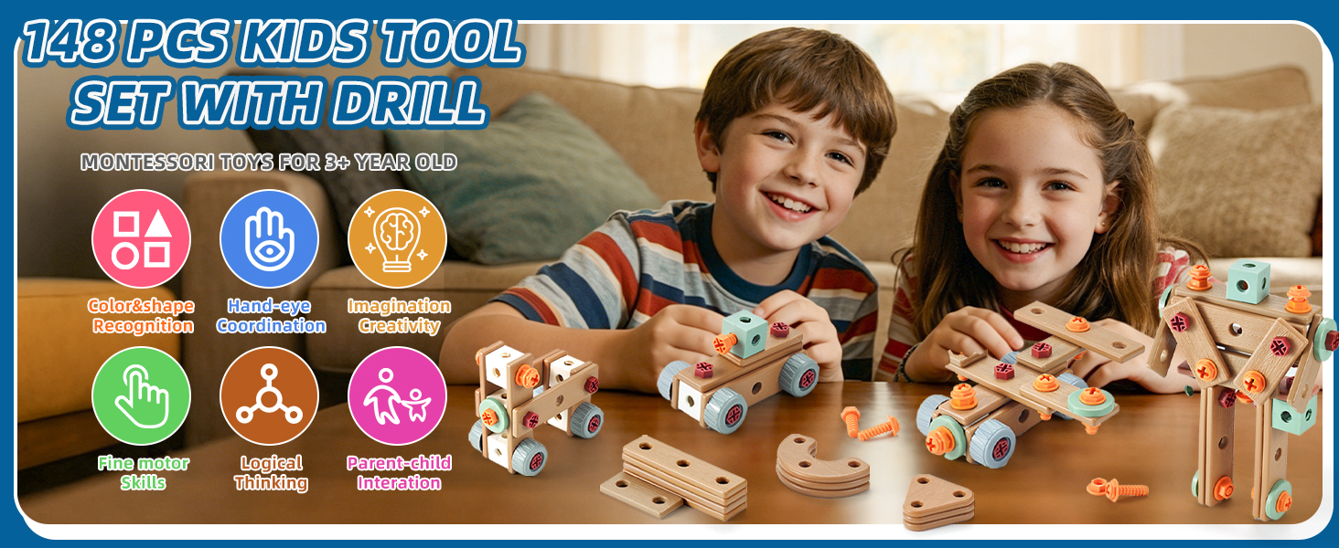 VEAIS Kids Tool Set with Drill
