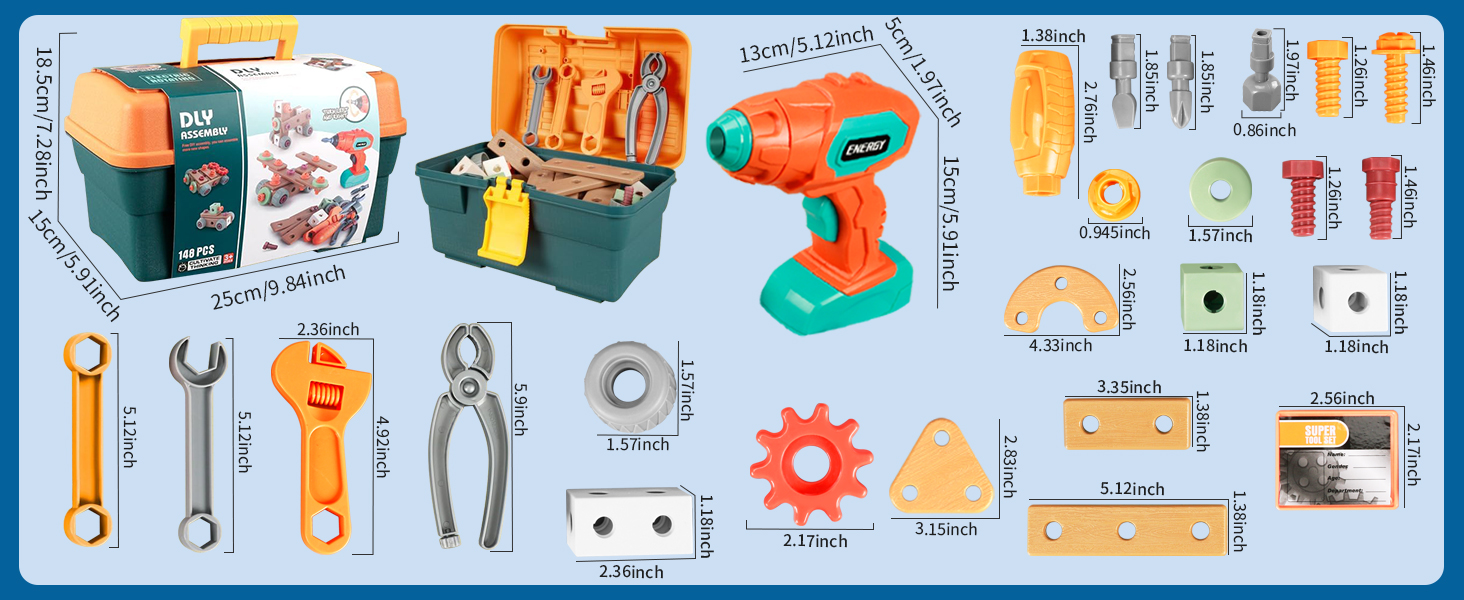 VEAIS Kids Tool Set with Drill