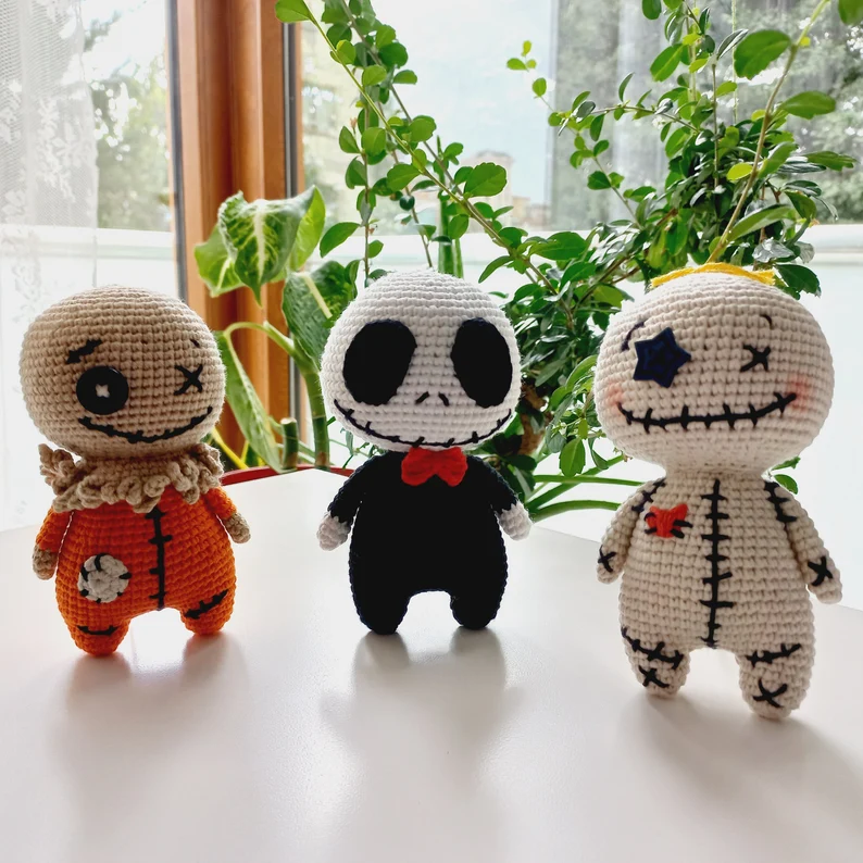 Handmade Crochet Halloween Cute Amigurumi Dolls Decoration